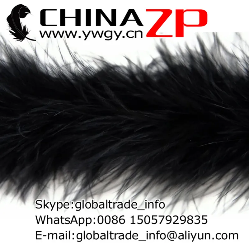 CHINAZP фабрика www.ywgy.cn 20 г/шт. 10 ярдов/лот Высокое качество Окрашенный черный Боа Из