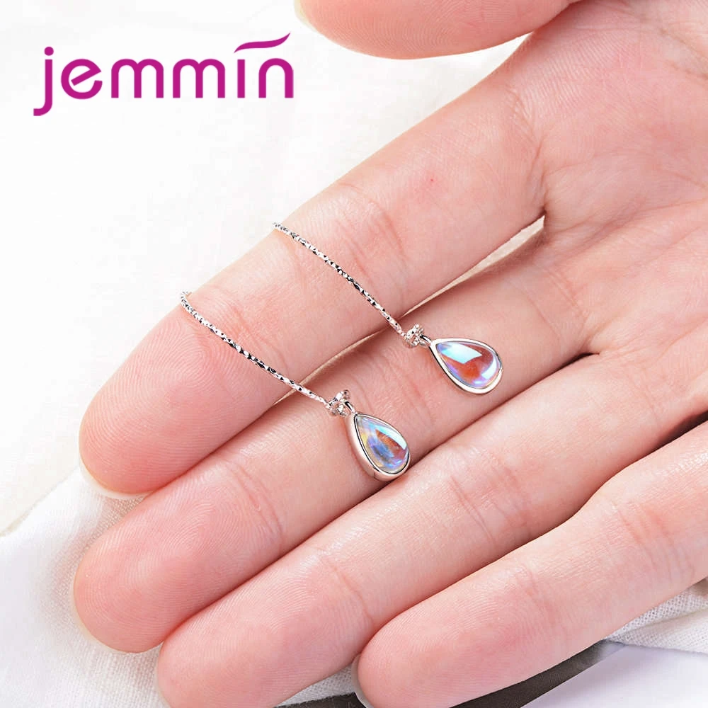 Серьги в форме капли изысканные блестящие цветные элегантные серьги из