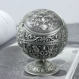 Глобус пепельница с закрывающимся верхом Модный Личность Многофункциональный дома номер tellurian пепельница в стиле Ретро