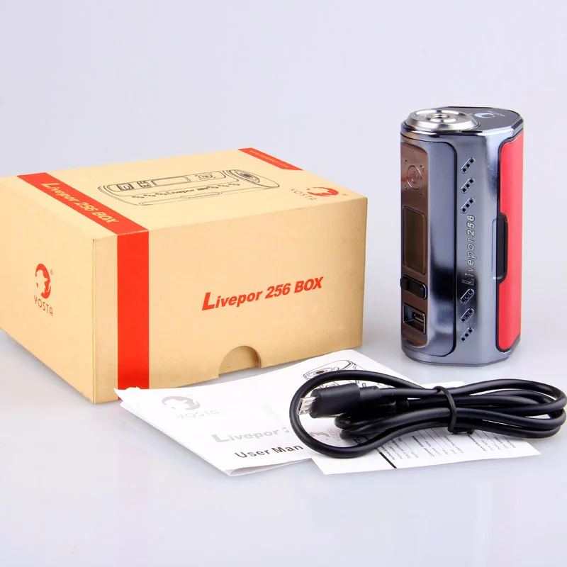 Оригинальный yosta Livepor 256 коробка мод Вт устройство VW MECH TC-Ni TC-Ti TC-SS режим PTC 18650 Vape