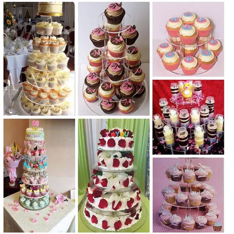 Акриловая подставка для торта декор свадьбы дня рождения круглая чашка