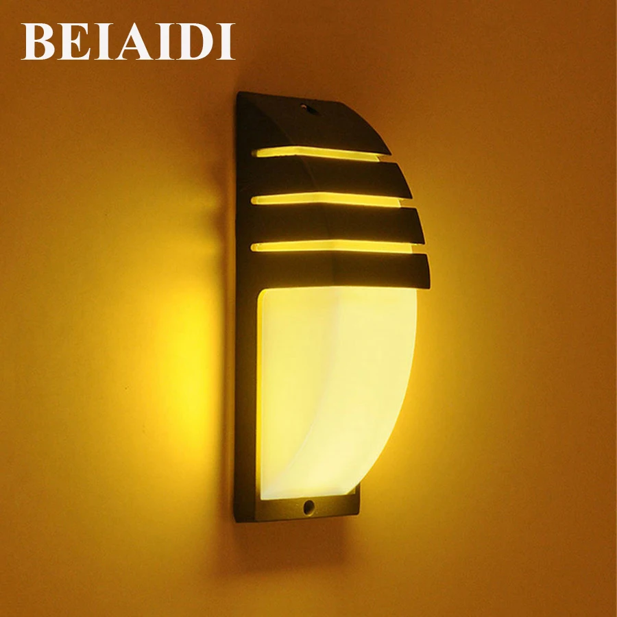 

BEIAIDI 6W 20W Nordic Outdoor Led Garden Porch Wall Light Waterproof Aluminum Hotel Villa Corridor Pathway Wall Lighting Fixture