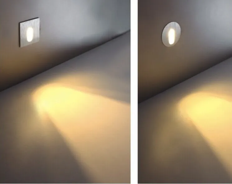 20 шт./лот 3 Вт Led Footlight квадратная настенная лампа для лестницы шаг фойе настенный
