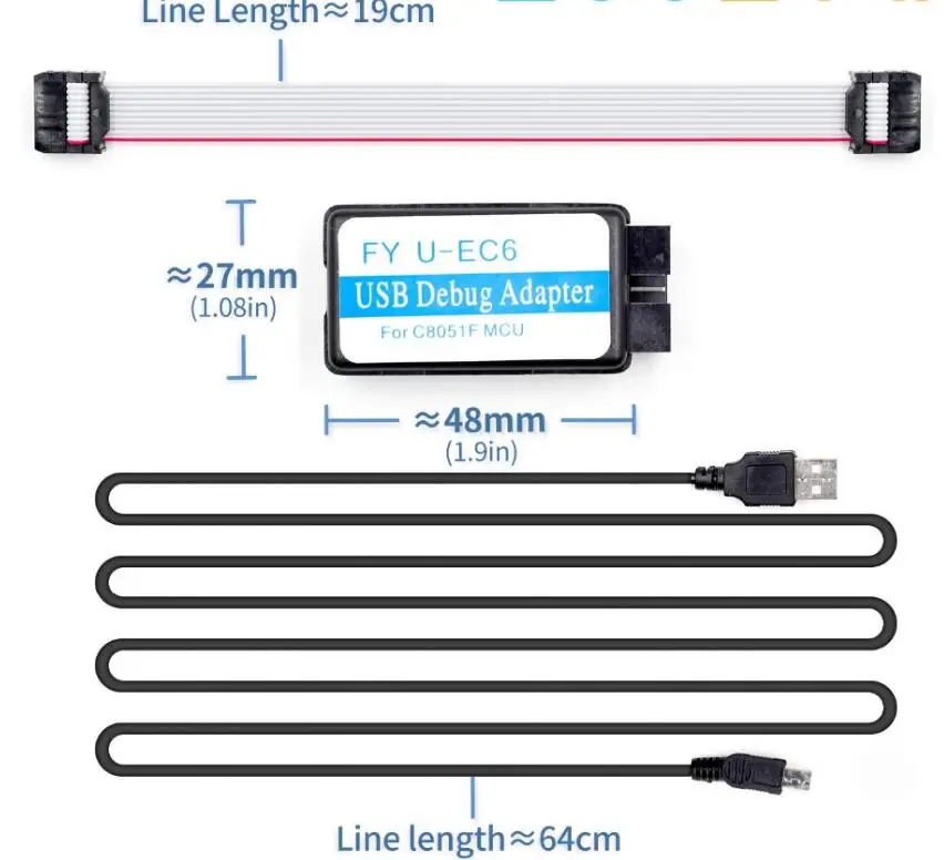 C8051F MCU эмулятор загрузчика U-EC6 EC6 Enterprise Edition чтобы отправить разъем для фиксации