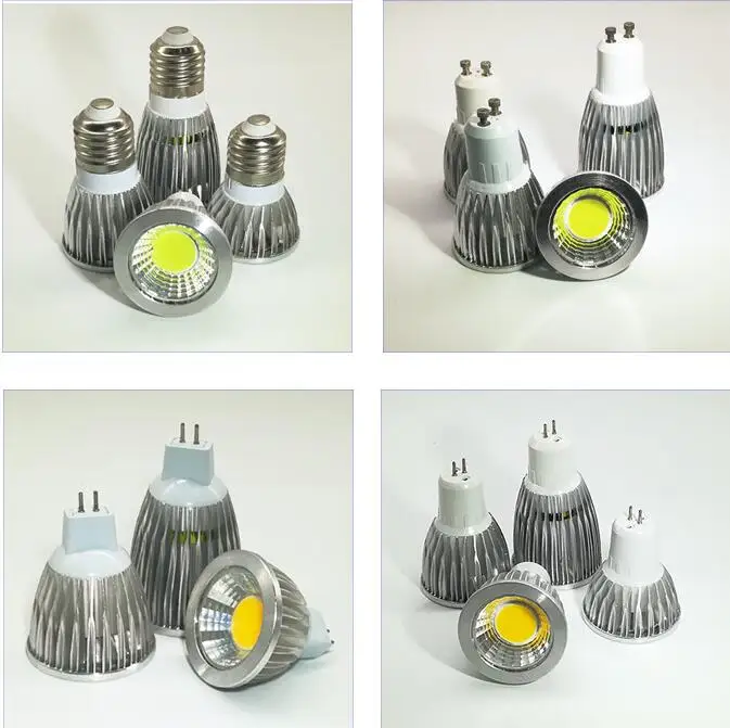 

E27 E14 GU10 MR16 GU5.3 LED COB Spotlight Dimmable 9w 12w 15w Spot Light Bulb high power lamp DC12V or AC85-265V