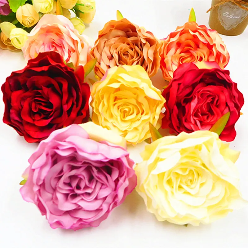 5 шт. (6 см/a) Многослойные искусственные цветочные головки/украшение для дома и