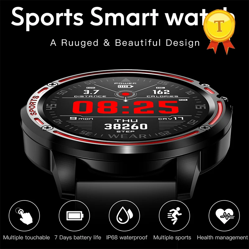 ЭКГ ppg полностью умные часы с сенсорным экраном для мужчин и женщин IP68