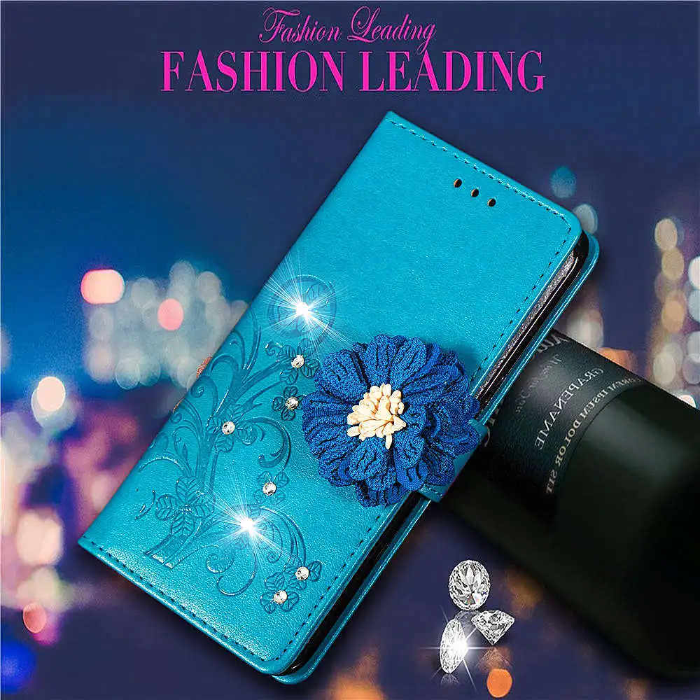 Чехол для SONY Xperia L1 l2 DIY Алмазный Кожаный чехол телефона Sony E3 E4 Dual XA1 XA3 ultra Flip wallet card