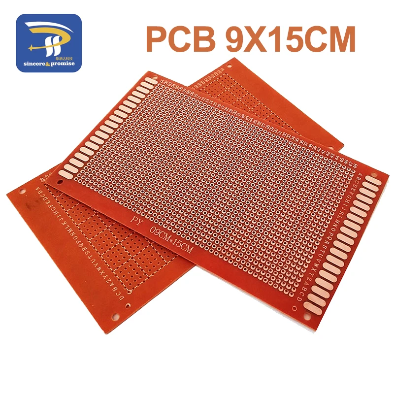9x 15 см 9*15 см Односторонний Прототип 2,54 мм PCB Универсальный макет доска экспериментальная бакелитовая медная пластина схема плата