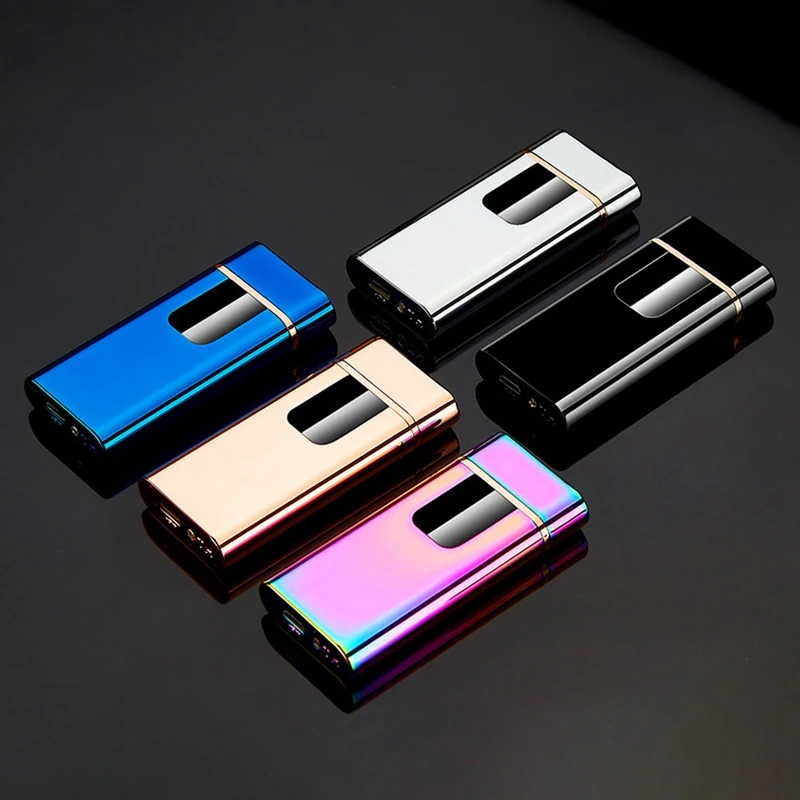 Плазменная Зажигалка для сигарет Usb двойная дуга электрическая зажигалка