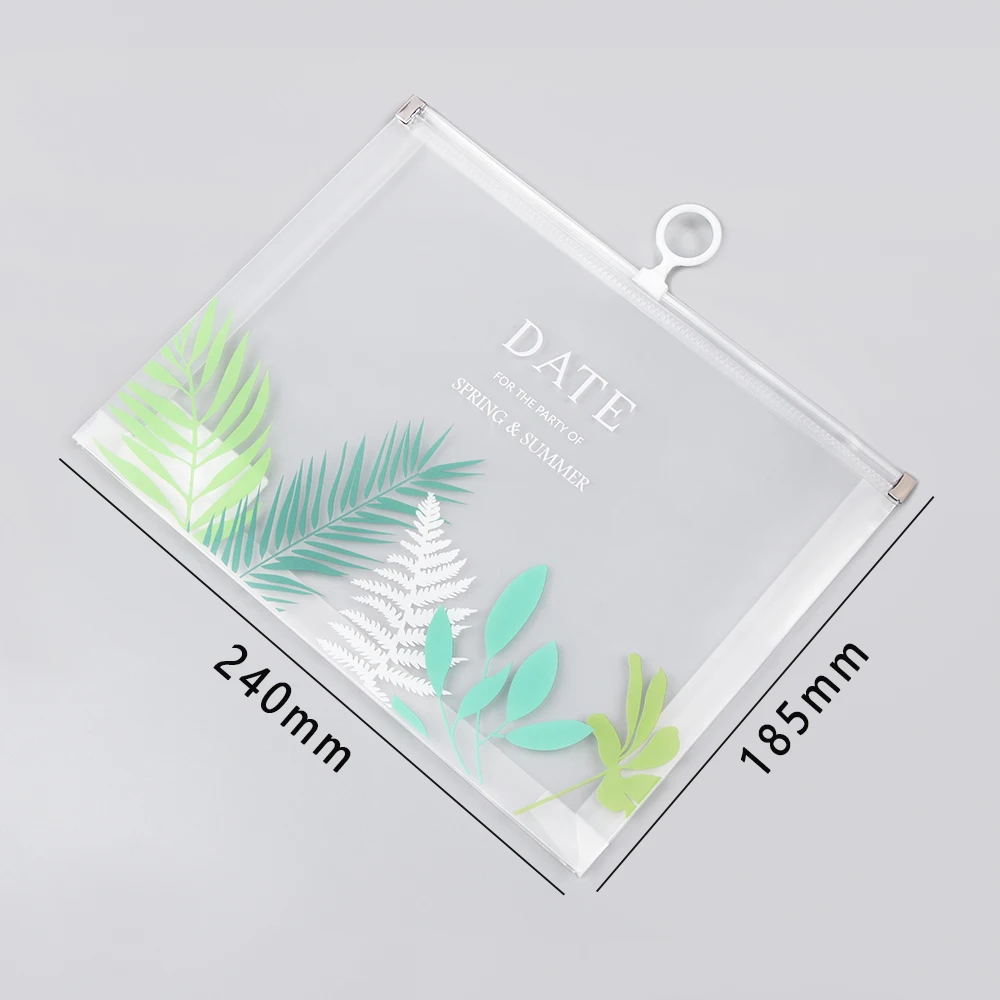 Transparent Waterproof Ring Zipper Document Bag Paper Holder Big Capacity File Folder Storage School Office Supplies | Канцтовары для