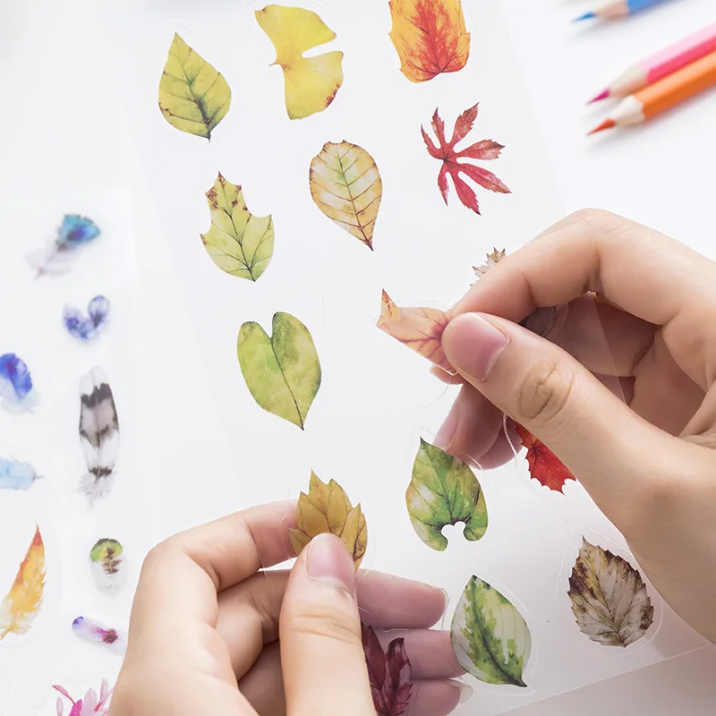 

JONVON SATONE Cute Stationery Kawaii Creative Stickers Stationery Animal Sticker Cartoon Label Stickers Office School Supplies