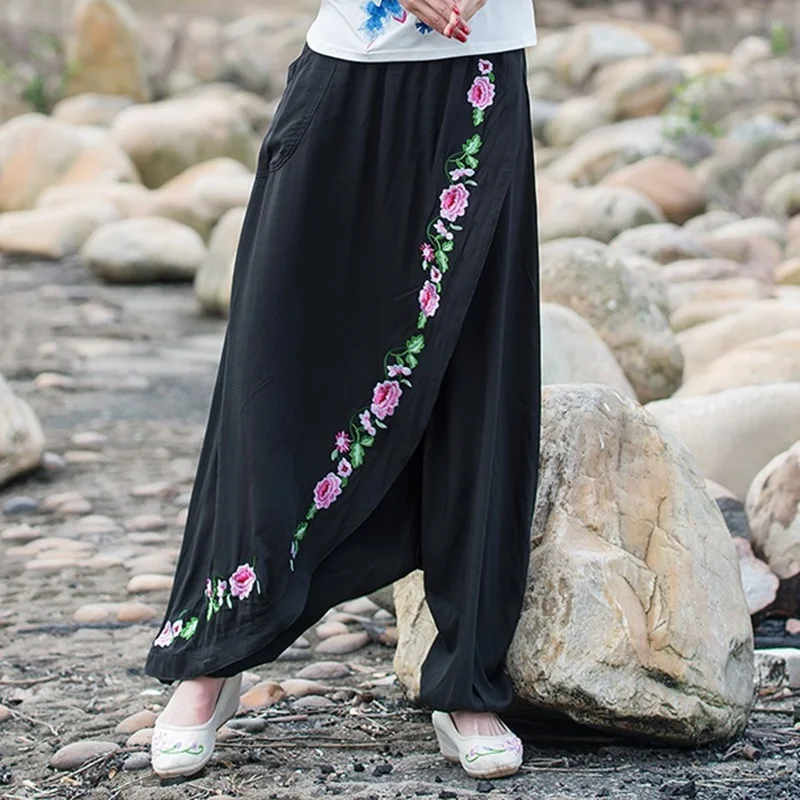 Брюки палаццо для женщин мешковатые брюки женские с широкими штанинами