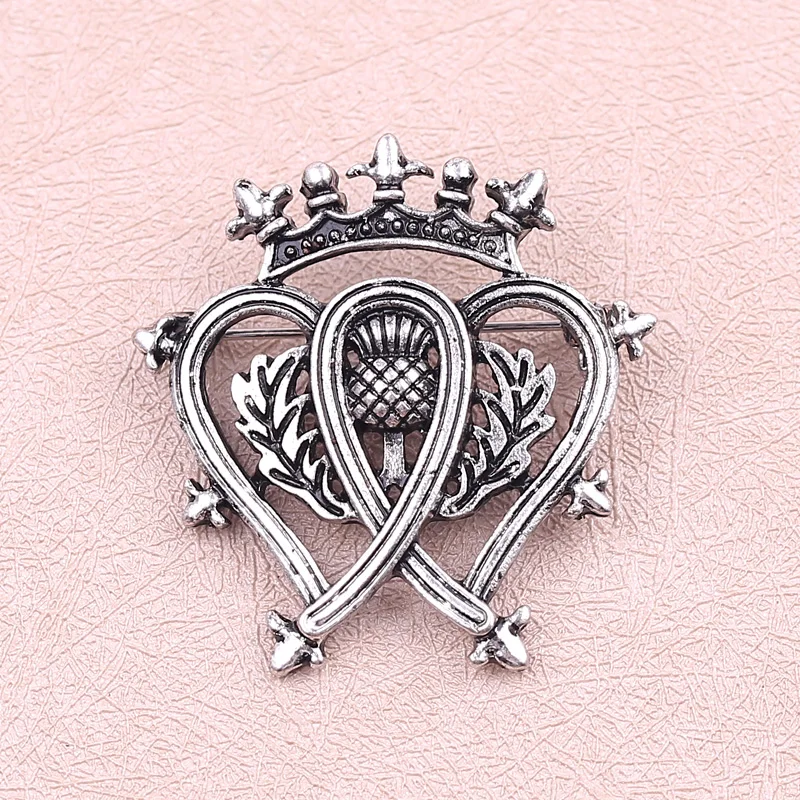 Брошь Outlander цветок корона сердце Шотландия Thistle шотландский ирландский значок