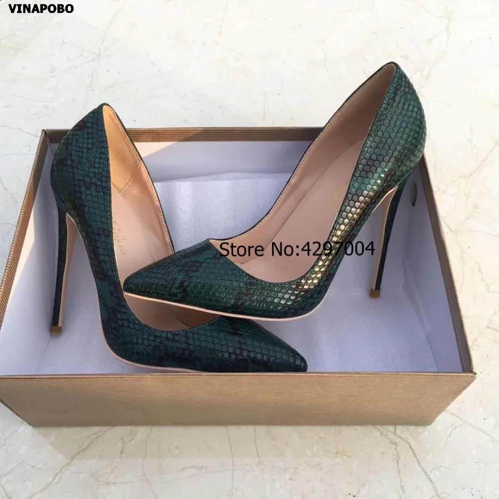 Туфли-лодочки женские с острым носком на высоком каблуке 120 мм | Обувь