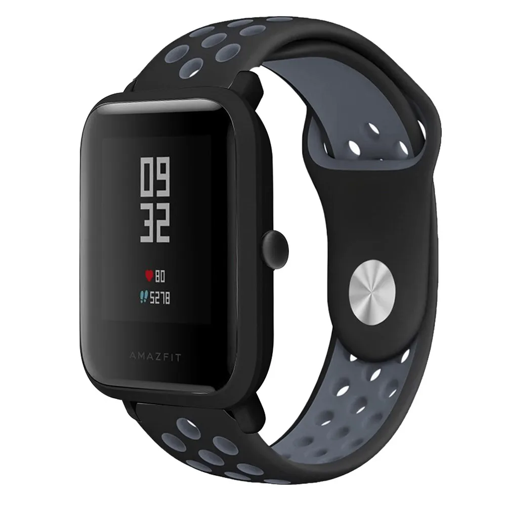 20 мм ремешок для часов Amazfit Bip Youth мягкий силиконовый браслет сменный Браслет Для