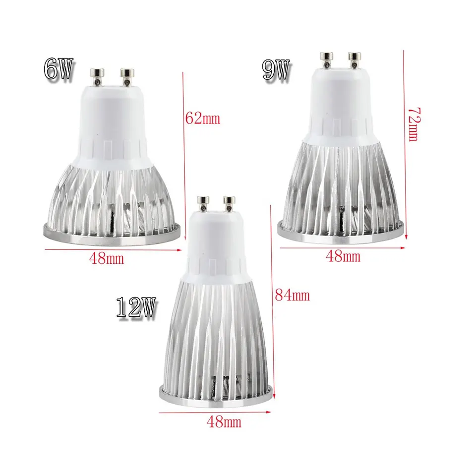 Светодиодная лампа GU10 6 Вт 9 12 85 265 в 220 В 110 В|gu10 6w|gu 10lampada led |