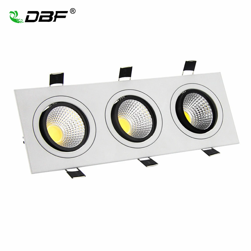 

[DBF]Dimmable Square LED Downlight COB Ceiling Spot Light 15W 21W 30W 36W Ceiling Recessed Spot Light Indoor Lighting AC110-220V