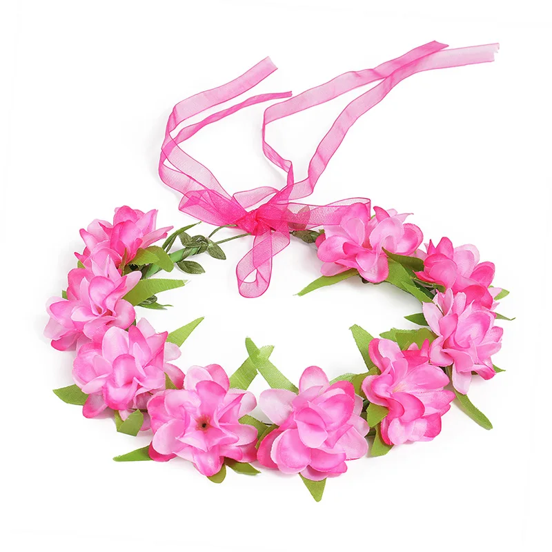 YOFEEL Girls Cloth Flower Wedding Pageant Festival Birhtday Party Hair Accessories Floral Hoop Headwear Kids Moana Fairy Garland | Детская