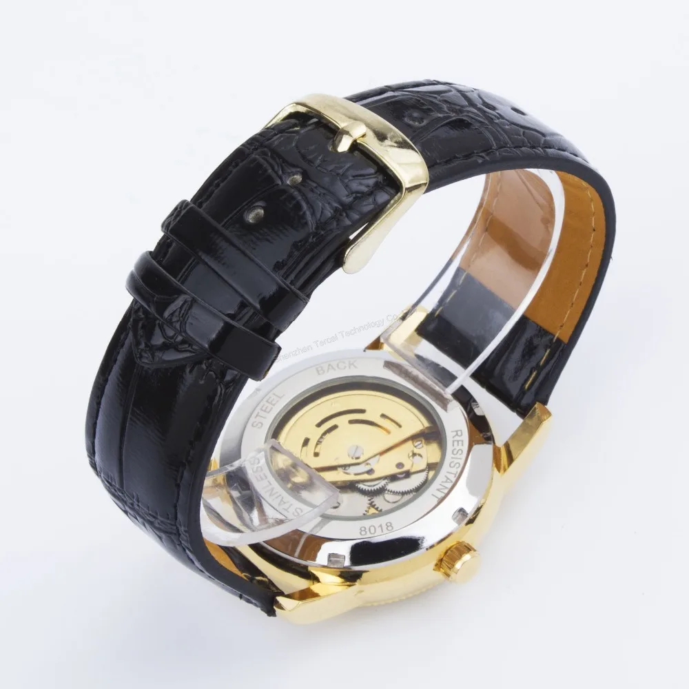 Часы FLENT мужские автоматические с автоподзаводом наручные часы золотые и