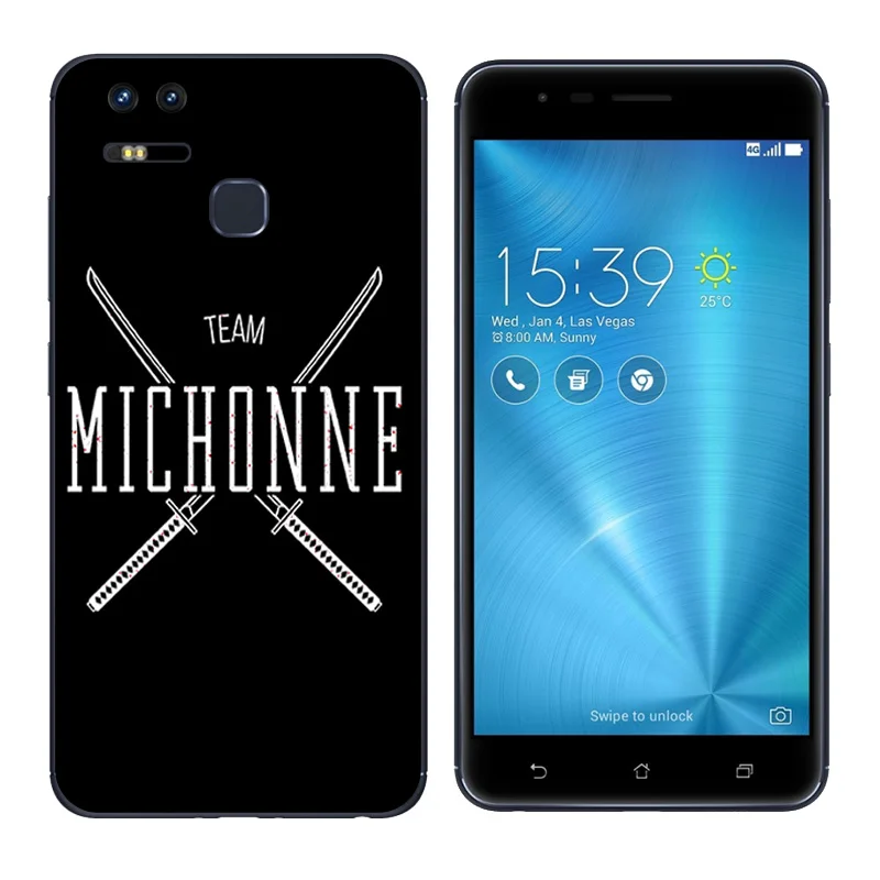 Case for Asus Zenfone 3 Zoom ZE553KL 5.5" Black Letters Printing Back Cover Soft TPU 3zoom Silicon |