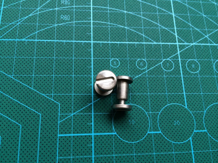 2 комплекта Diy нож Материал делая винт для ручки ножа заклепки хвостовик шлицевой винт замок Медведь голова винт Нержавеющая сталь 20 размер