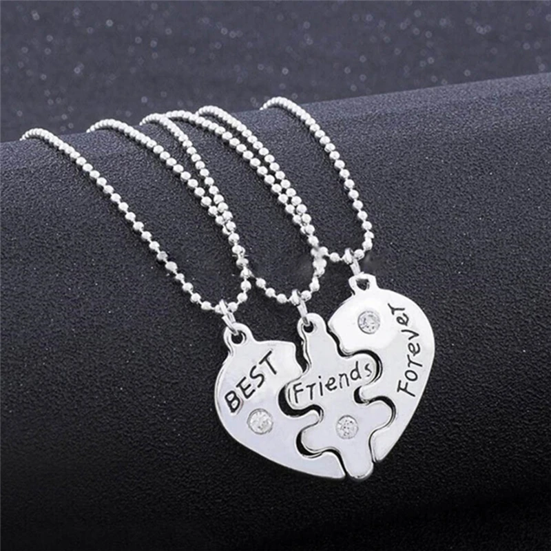 Ожерелье Best Friends Forever s колье для влюбленных эффектное ожерелье 3 шт. Дружбы сердце