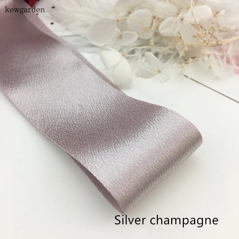 kewgarden 40mm 4cm Silk Surface Cotton Ribbons DIY Bow Accessories Satin Ribbon Handmade Tape Riband 4M/lot | Дом и сад