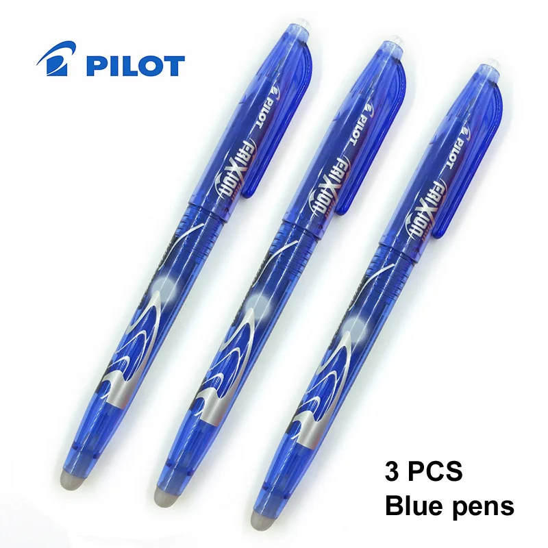 3 PCS blue pens Бренд Pilot FriXion LFB-20EF стираемые гелевые ручки тонкий кончик 0,5 мм черные/синие/красные чернила - Цвет: 3 PCS blue pens