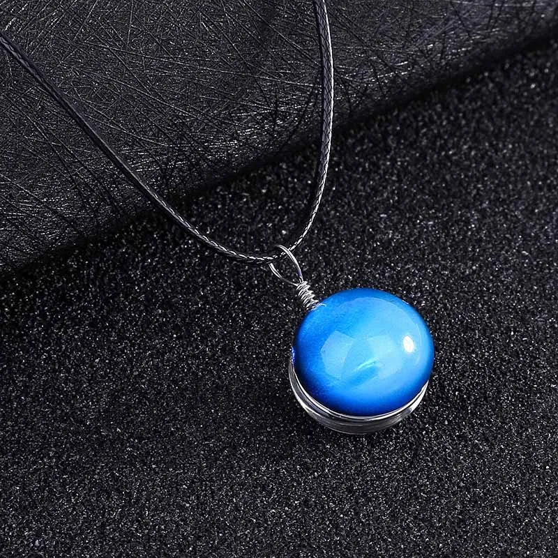 PYSL055-6 ZMZY модные ювелирные изделия большое длинное хрустальное ожерелье женское ожерелье s& Кулоны винтажное массивное ожерелье «Вселенная» стекло DIY подарки - Окраска металла: PYSL055-6