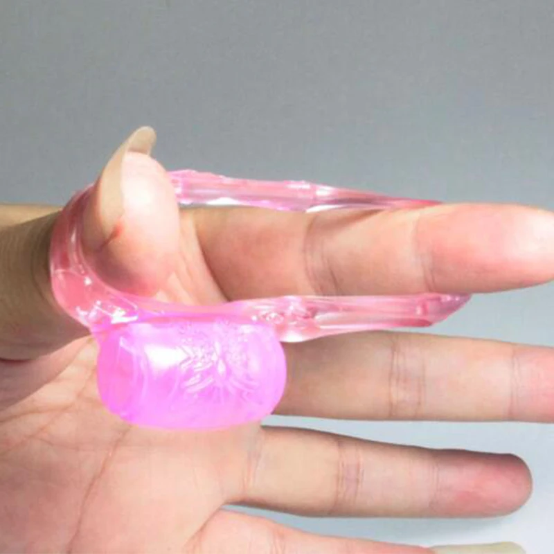 2 шт. палец кольцо вибратор высокий эластичный силикон пенис вибрирующий для