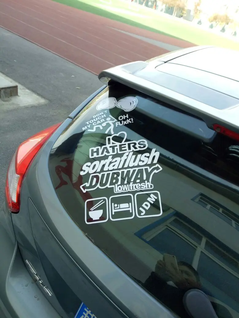 1 шт. 44*23 см, Новое поступление, наклейки для автомобиля JDM Hellaflush, стильные наклейки для автомобиля, высеченные виниловые наклейки, оригинальные крутые автомобильные аксессуары