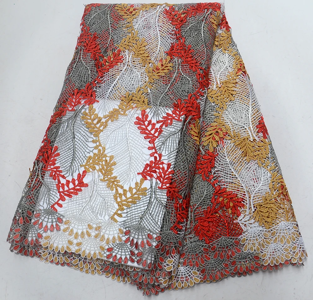 

Nigeria elegant embroidery rope lace fabrics, suitable for wedding Guipure lace quality fabrics in Africa