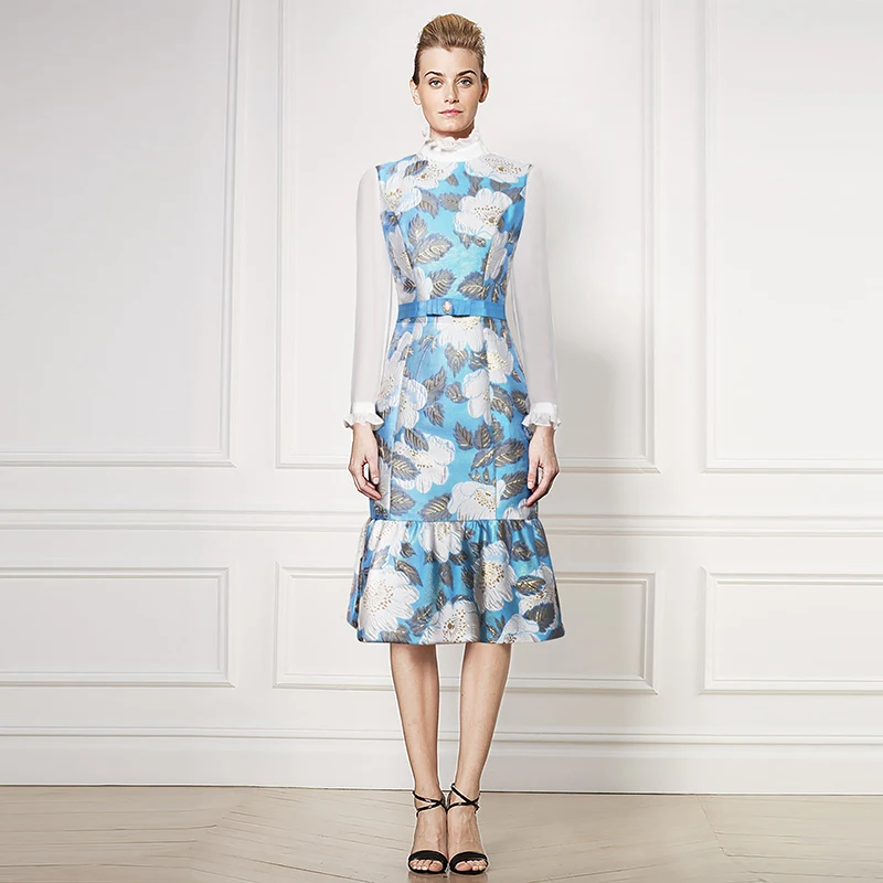 Модное женское платье с цветочным принтом элегантное платье-русалка без рукавов