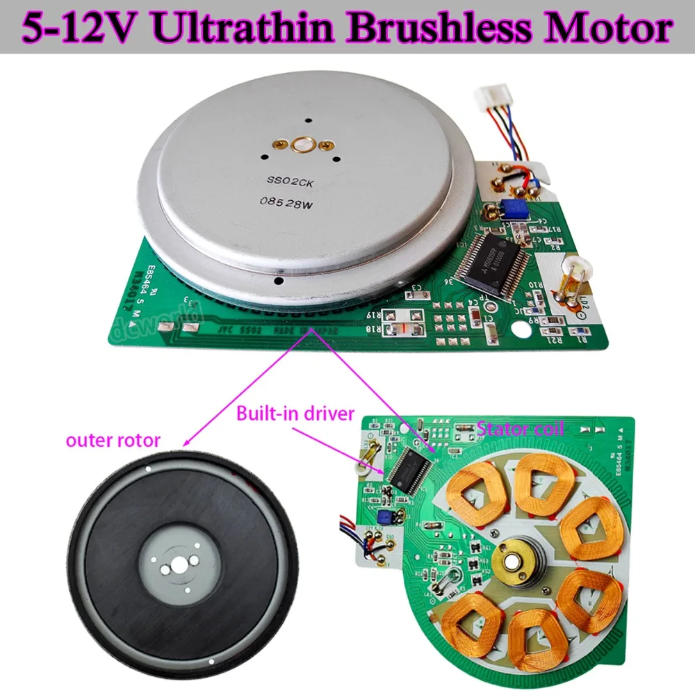 Фото JVC DC 5 В-В 12 V DiscType ультратонкий бесщеточный двигатель низкая скорость нежный JVC DC 5 В-В 12 V DiscType ультратонкий бесщеточный двигатель низкая скорость нежный