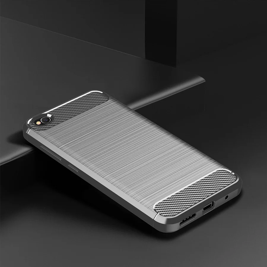 gray Чехол для Xiaomi Redmi Go, чехол для Redmi Go, силиконовый защитный бампер, противоударный чехол, чехол для телефона s, Роскошный чехол для Xiomi Redmi Go, чехол s - Цвет: gray