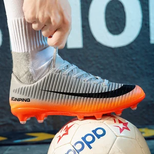 Брендовые футбольные бутсы с длинными шипами для мальчиков, школьные футбольные бутсы, Мужская футбольная обувь, кроссовки для помещений, футзалы 36 - 44