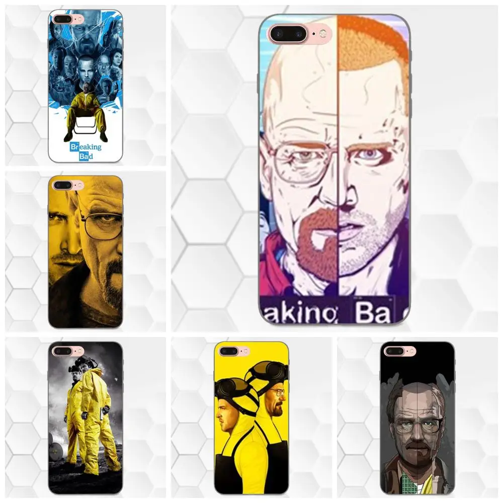 Мягкий Силиконовый ТПУ черный чехол для сотового телефона Уолтера белого Брайта