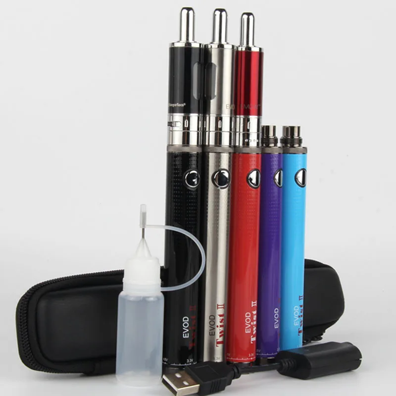 EVOD Twist2 батареи 1600 мАч электронная сигарета starter kit с контроля потока воздуха танк