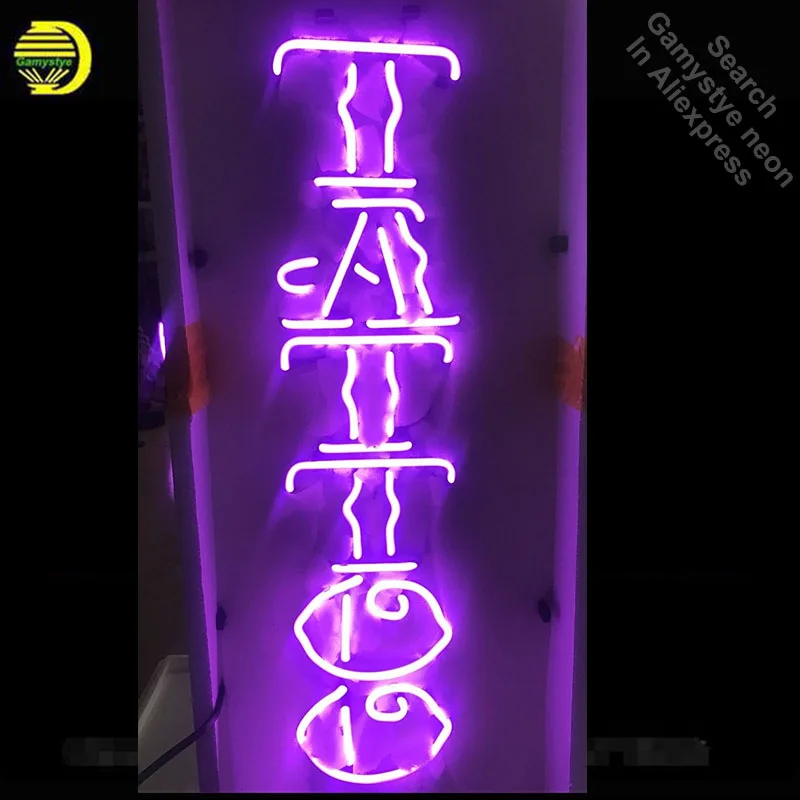 Неоновая вывеска для фиолетовой татуировки неоновая лампочка художественная