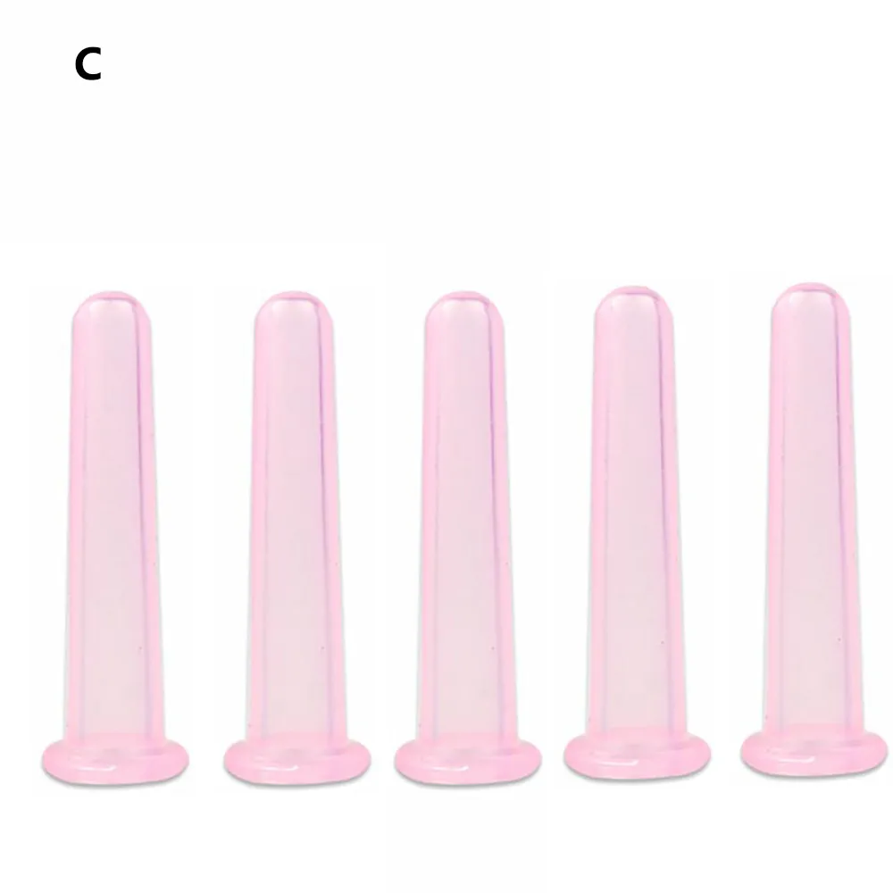 Женская мода 5 шт Мини лицевые глаза силиконовые банки всасывание лифтинг