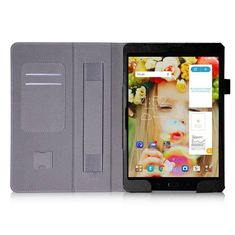IBuyiWin чехол для Asus ZenPad 3 S 10 Z500M 9,7 дюймов складной чехол-книжка подставка чехол из искусственной кожи с ремешком на руку слоты для карт+ пленка+ ручка