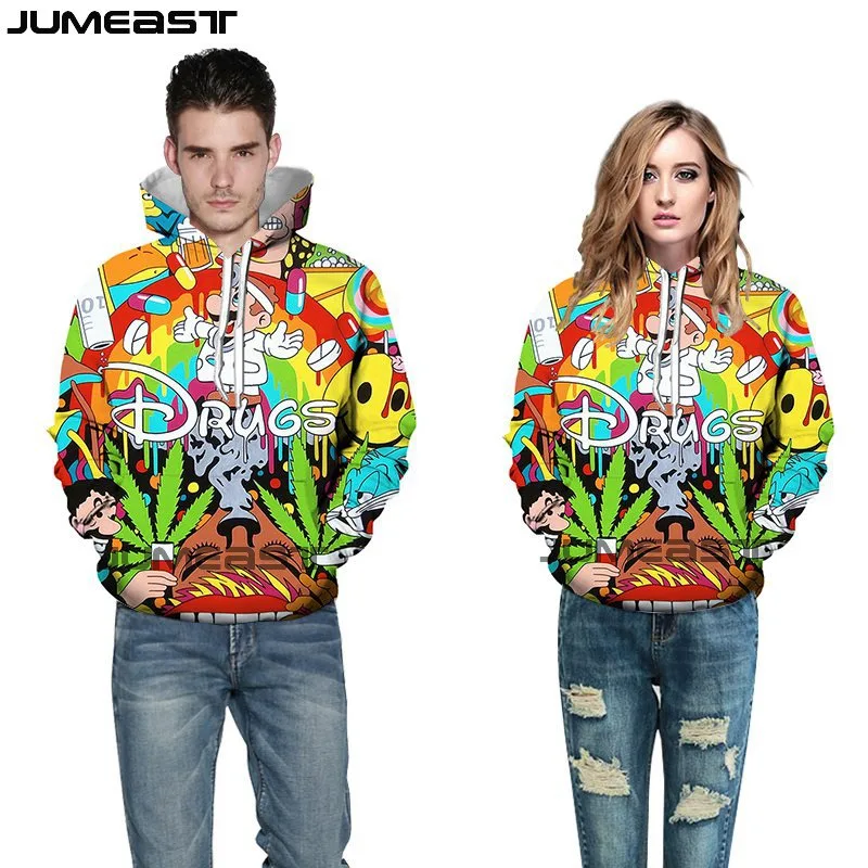 Бренд Jumeast мужские/женские модные 3d толстовки с капюшоном мультяшный Супер Марио
