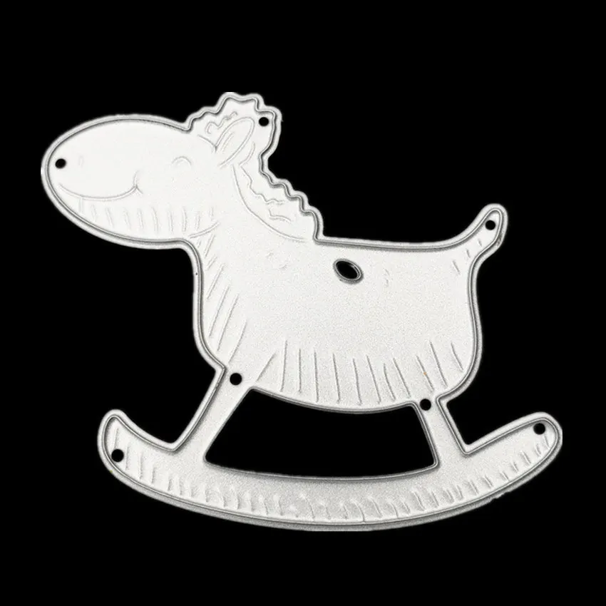 2019 New Kids Toys Rocking Horse Metal Cutting Dies Card Making Scrapbooking Kscraft Children's Day Christmas | Дом и сад