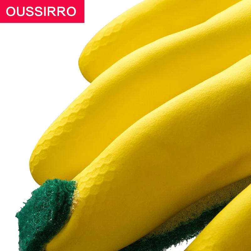 1pcs Happy Sale Rubber Latex Dish Washing Cleaning Long Gloves Household Kitchen Glove color random | Дом и сад