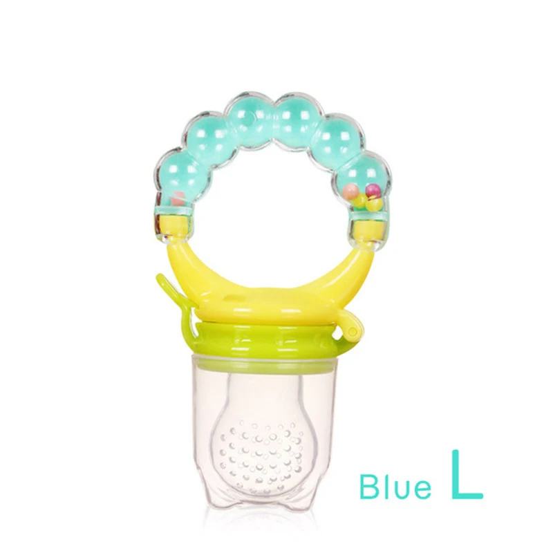 Qshare Baby Nimbler пустышка Клип фрукты младенческой Ниблер для кормления держатель соски Силиконовая пустышка бутылочки для кормления сосок соска - Цвет: Blue1 L