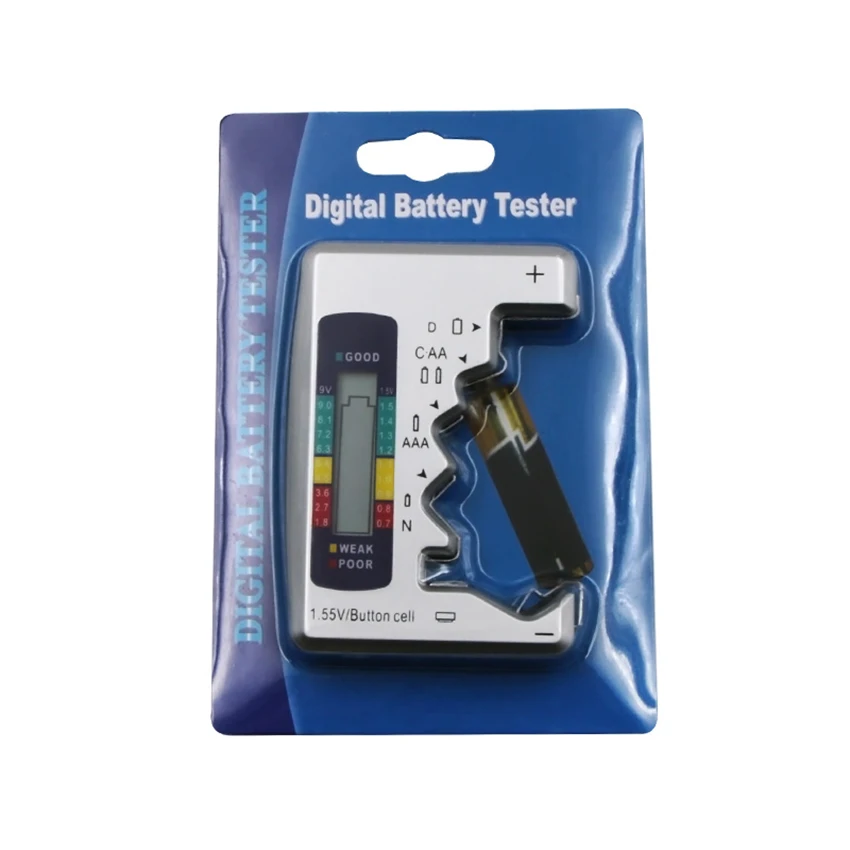 Portable Electronic Digital Battery Tester Universal Mini Accurate Voltage Checker for AA AAA D N C 9V 1.55V Button Cell | Инструменты