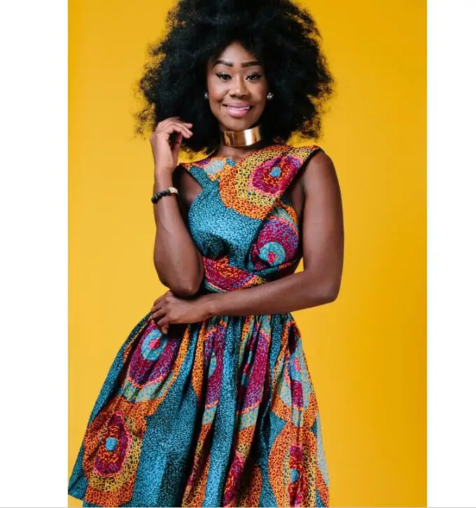 Винтажное платье трапеция для женщин модная вечерняя одежда в африканском стиле