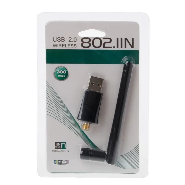 2DB Мини USB Wifi адаптер 300 Мбит/с 2 дБ 5 дБ антенна сетевая Lan Карта ПК Wi-Fi приемник беспроводной 802.11b/n/g высокоскоростной Wifi адаптер - Цвет: 2DB