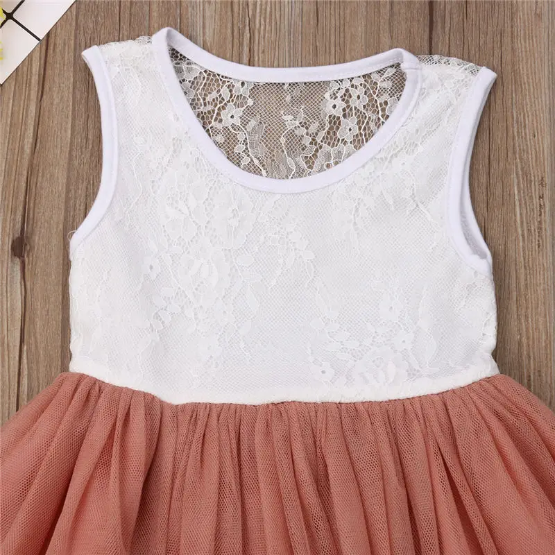 Princess Tulle Dress for Baby Girls Summer Kids Clothes Baptism Party Wedding Costume Toddler Lace Tutu Children Clothing | Детская